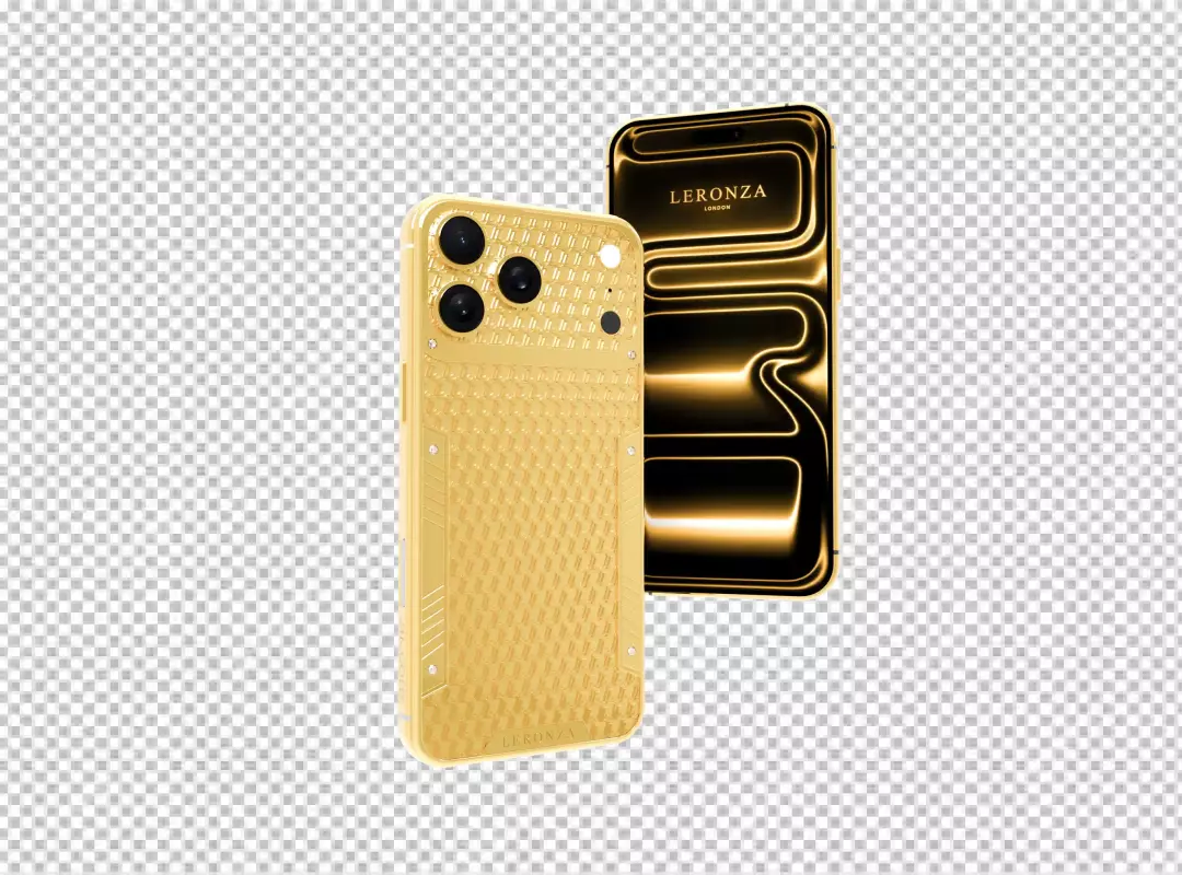 Exclusive Leronza Gold iPhone with Diamond Detailing and Dynamic Screen Glow