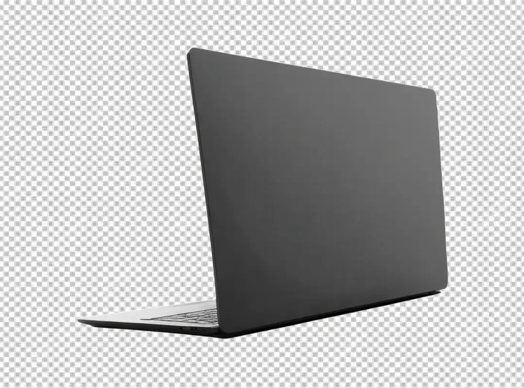 Modern Dark Grey Laptop Computer Isolated for Digital Business Technology
