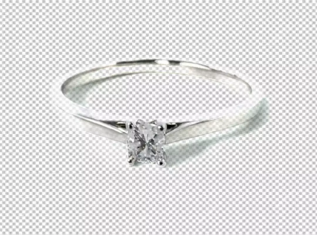 Luxurious Solitaire Diamond Ring in White Gold with Sparkling Square Cut Gemstone