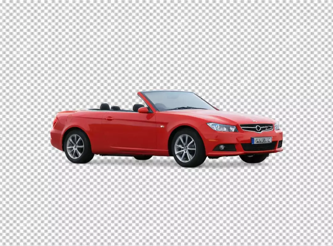 Dynamic Red Convertible Sports Car Isolated on Clean White Background for Luxury Automotive Design