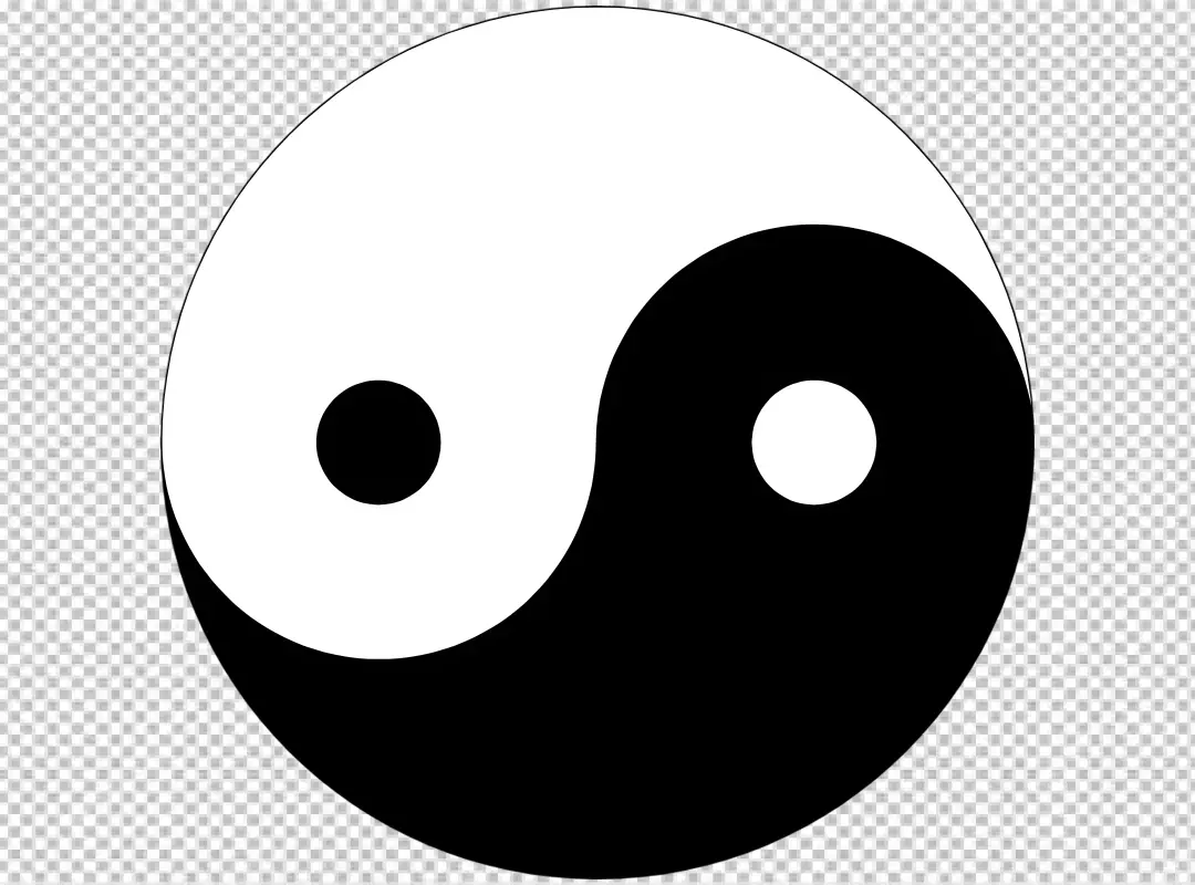 Free Premium PNG Classic Yin Yang Symbol Black White Balance