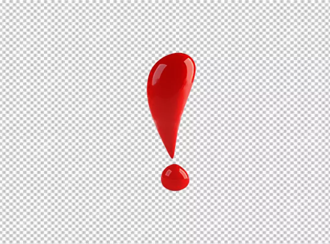 Free Premium PNG Red Exclamation Mark Symbol Isolated on Transparent Background