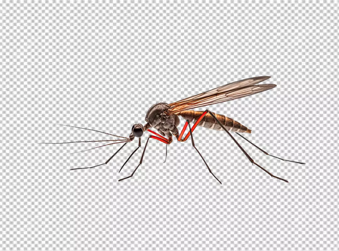 Mosquito Insect Macro Photography PNG Image with Detailed View