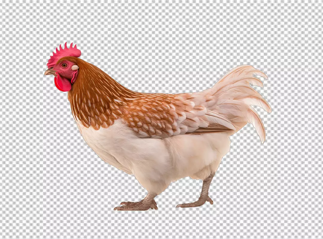 Majestic Farm Chicken Standing Proudly for Agricultural Designs