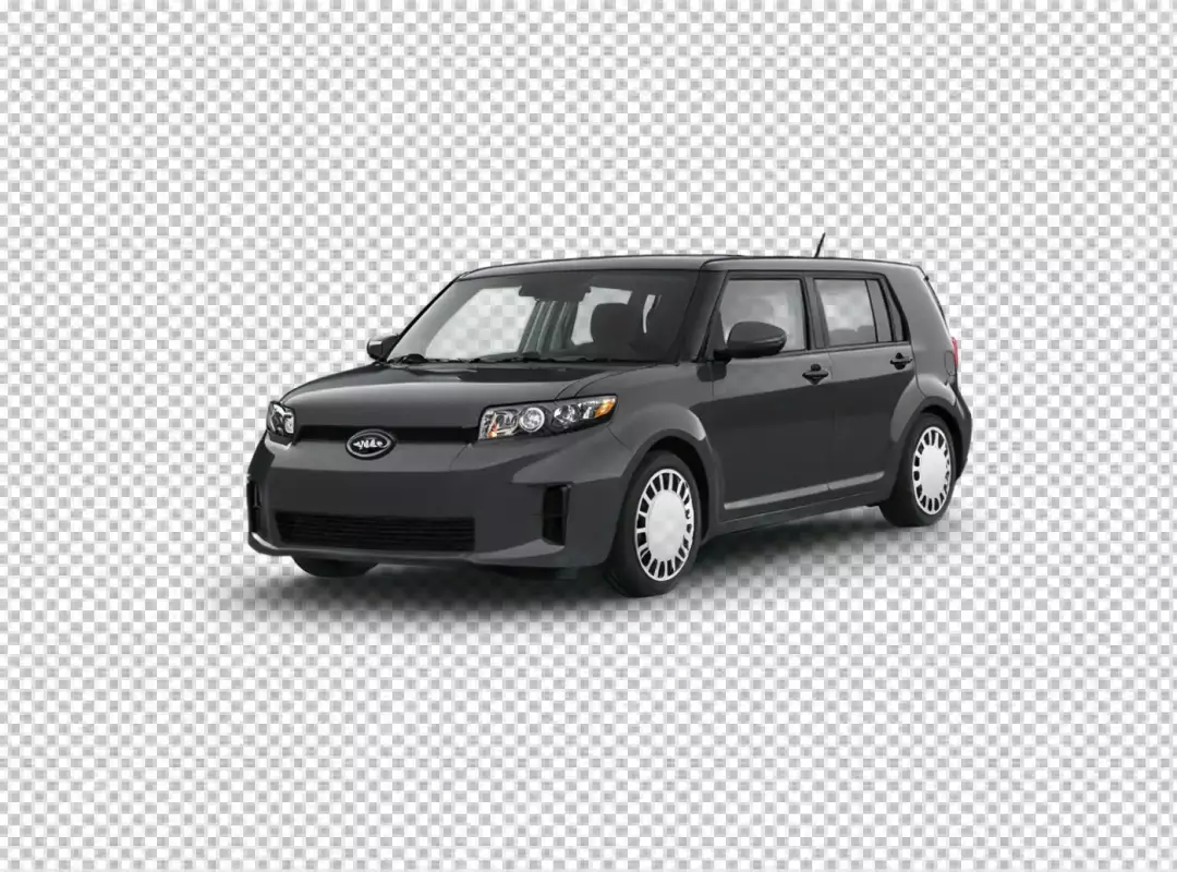 Dark Grey Scion xB Compact Car Isolated on Pristine White Background