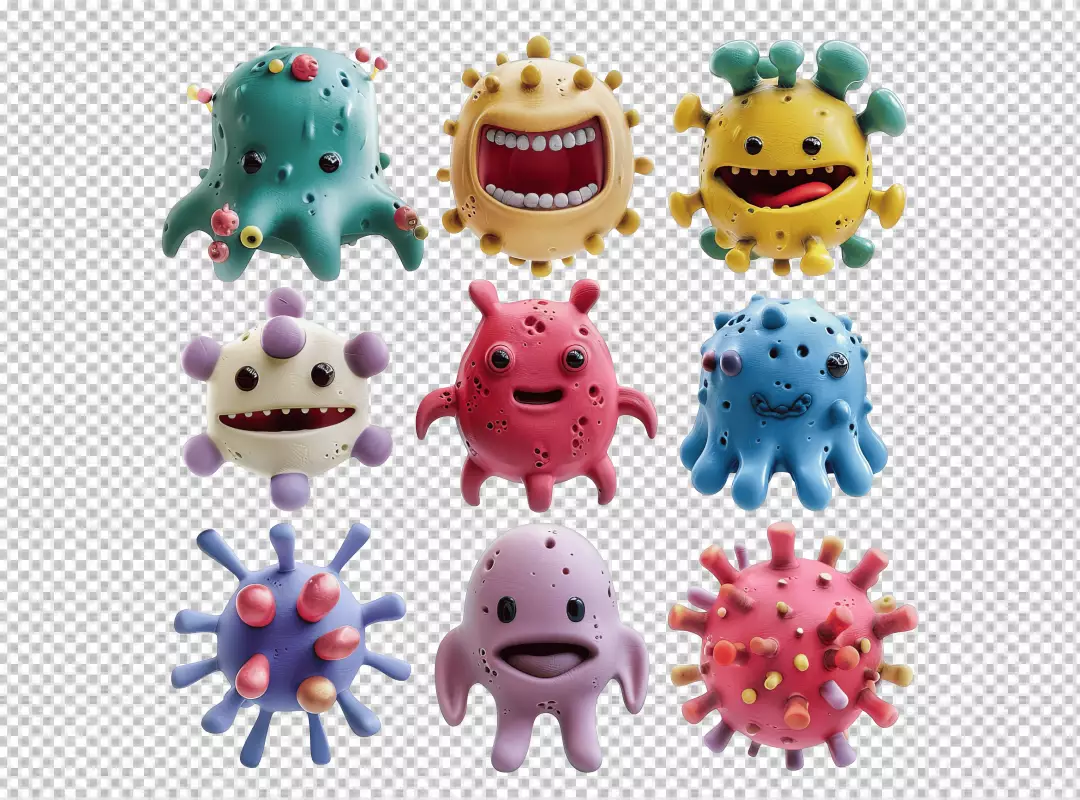 Vibrant 3D Cartoon Monsters Collection for Playful Designs
