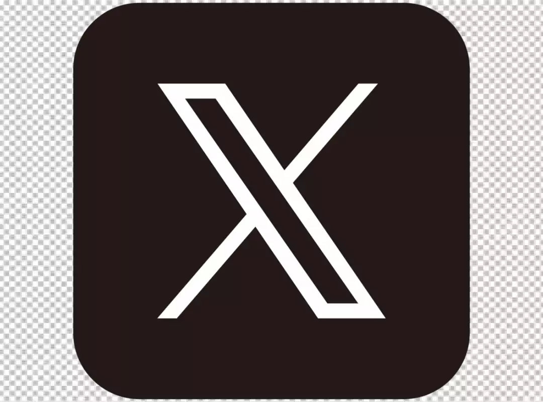 Sleek White X Symbol on Rounded Dark Square for Modern Branding and Digital Design