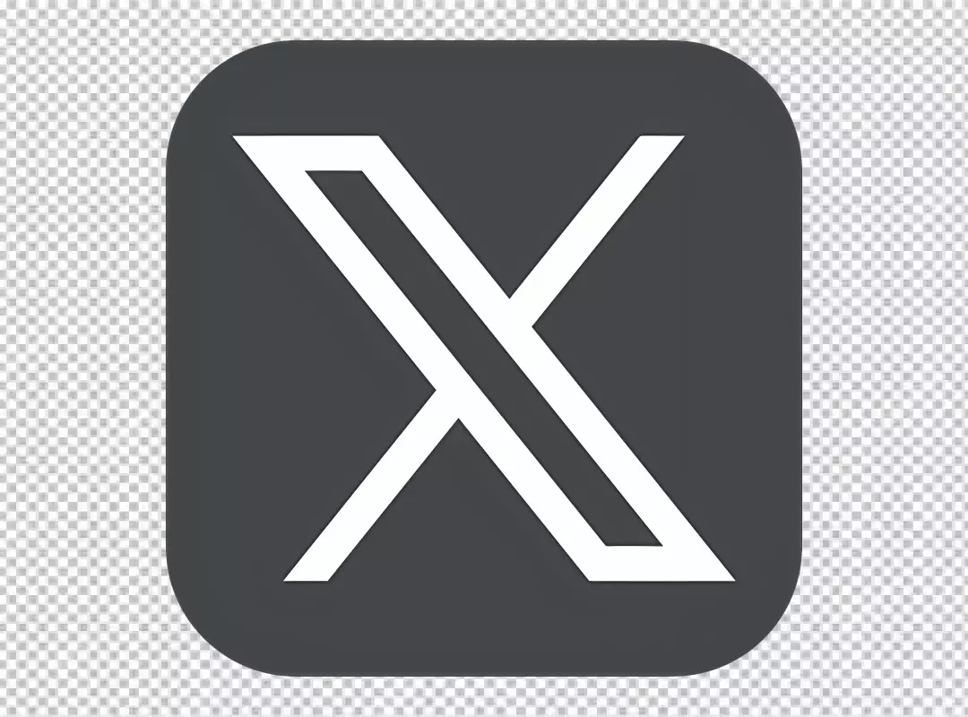 Sleek White X Symbol on Rounded Dark Square for Modern Branding and Digital Design 6831