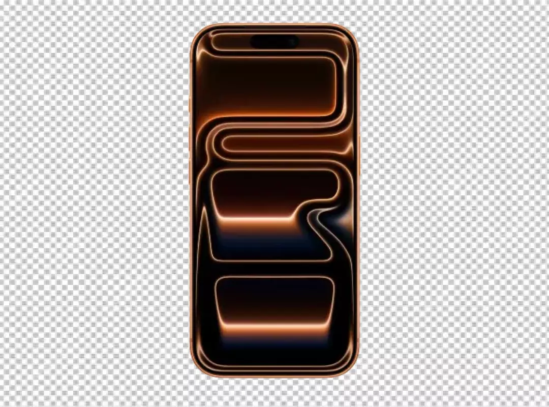 Futuristic Smartphone with Luminous Gold and Blue Dynamic Wallpaper