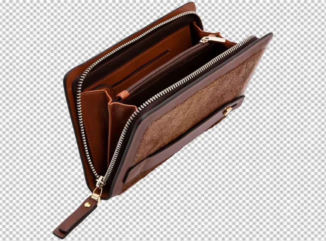 Elegant Brown Leather Wallet with Zippered Compartments for Modern Everyday Use