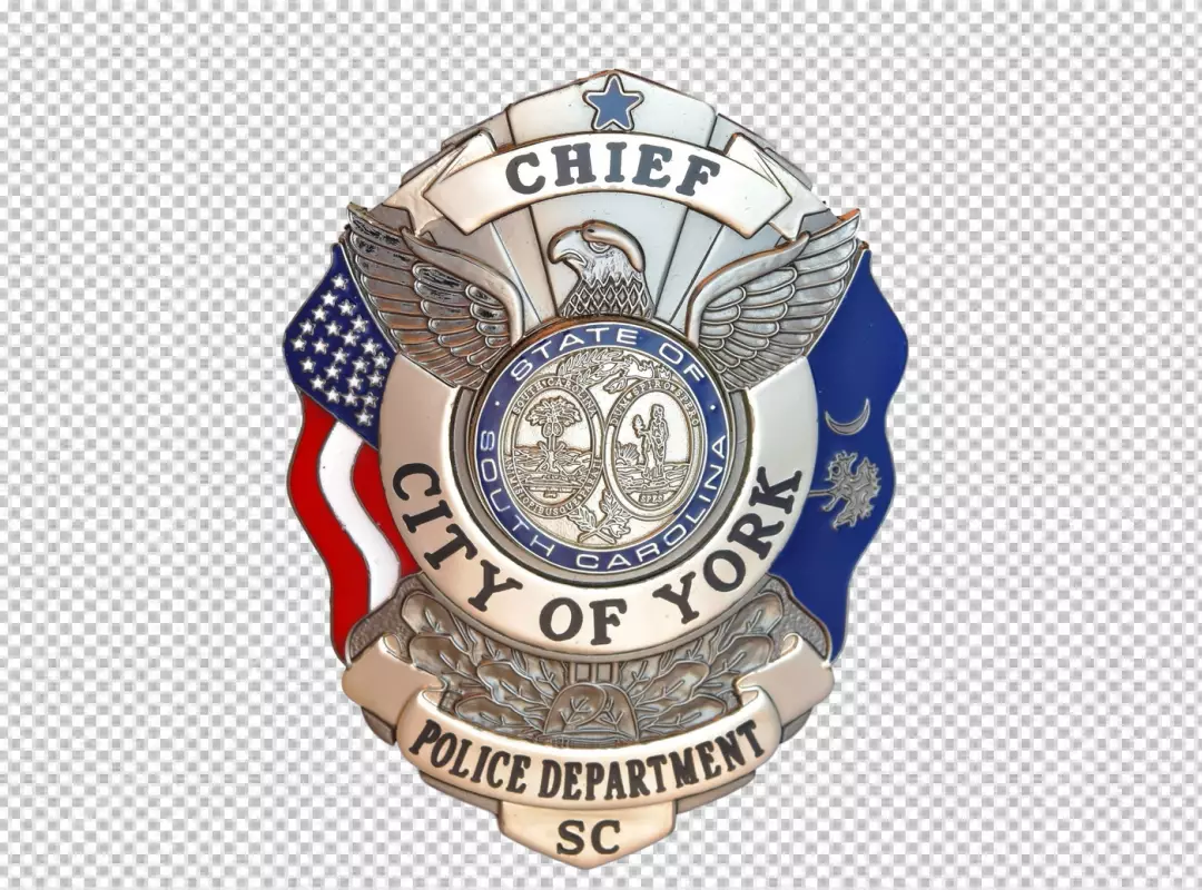 Free Premium PNG Chief of Police badge from the City of York, South Carolina