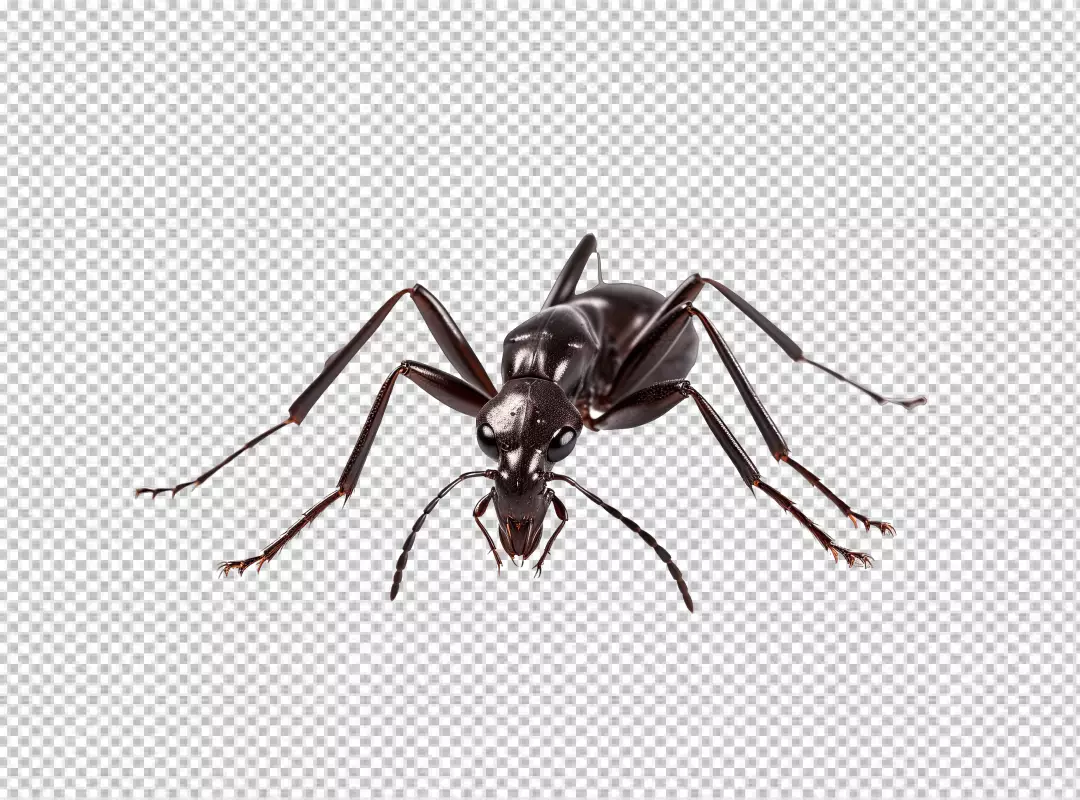 Detailed Black Ant PNG Image for Nature and Insect Designs - Free Download