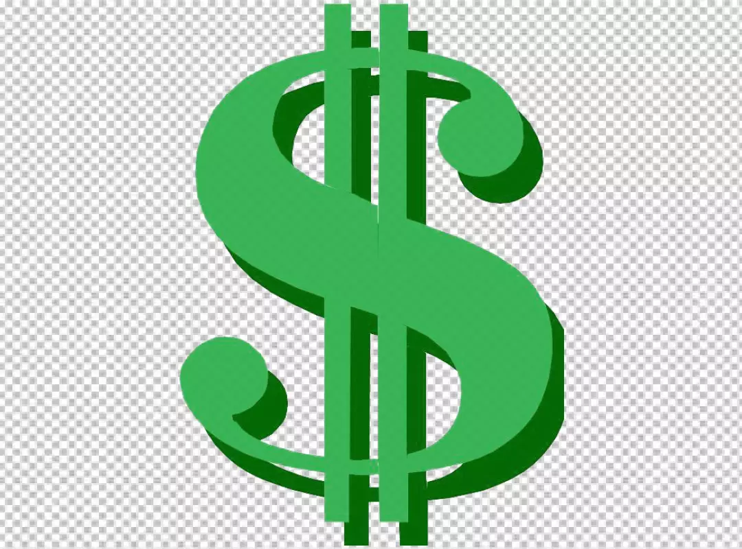 Free Premium PNG Green Dollar Sign Icon with 3D Effect