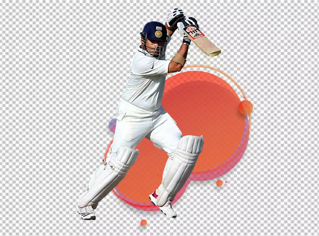 Free Premium PNG A cricket player transparent background 