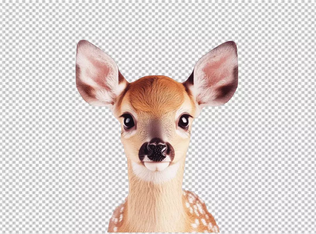Adorable Baby Fawn Portrait with Big Expressive Eyes