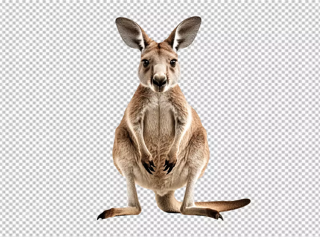 Majestic Red Kangaroo Standing Alertly Wildlife Animal for Design Projects