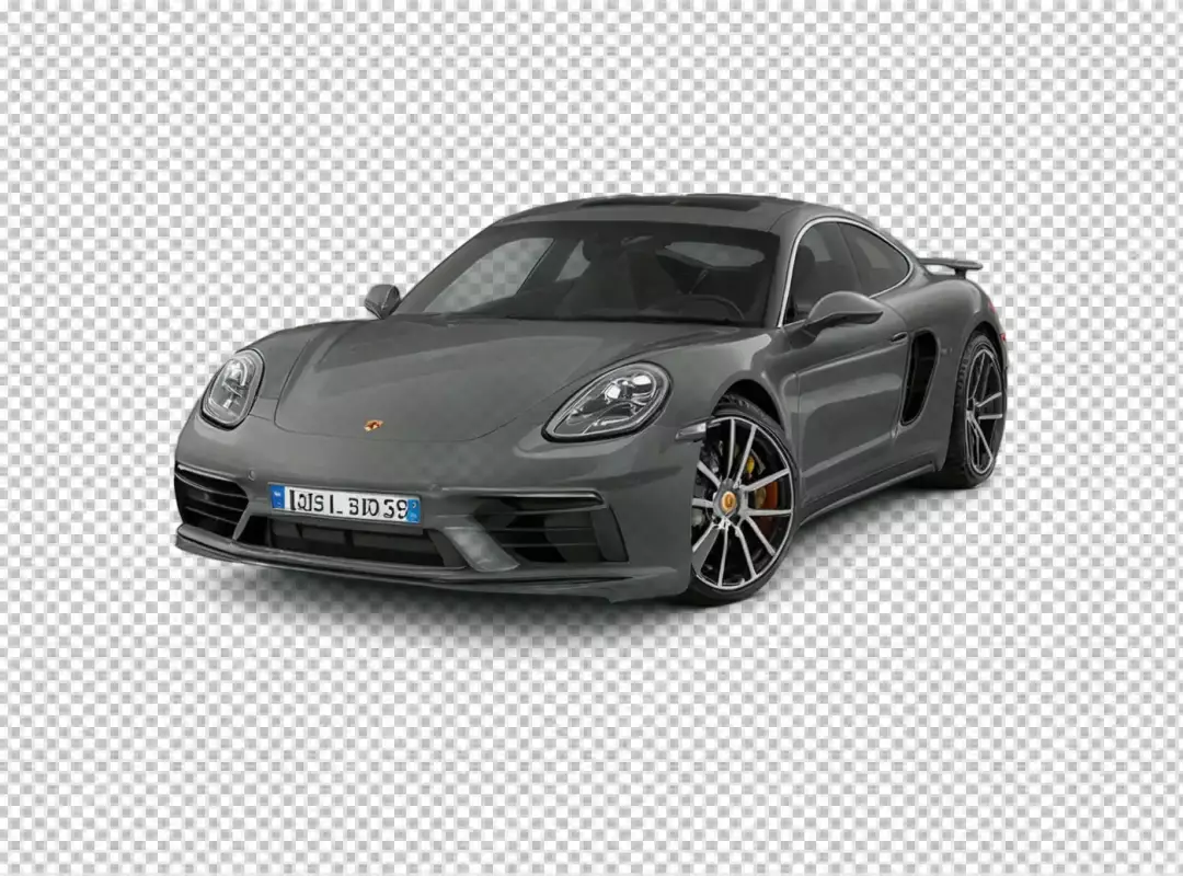 Sleek Grey Porsche Sports Car High Performance Modern Automotive Design Front View