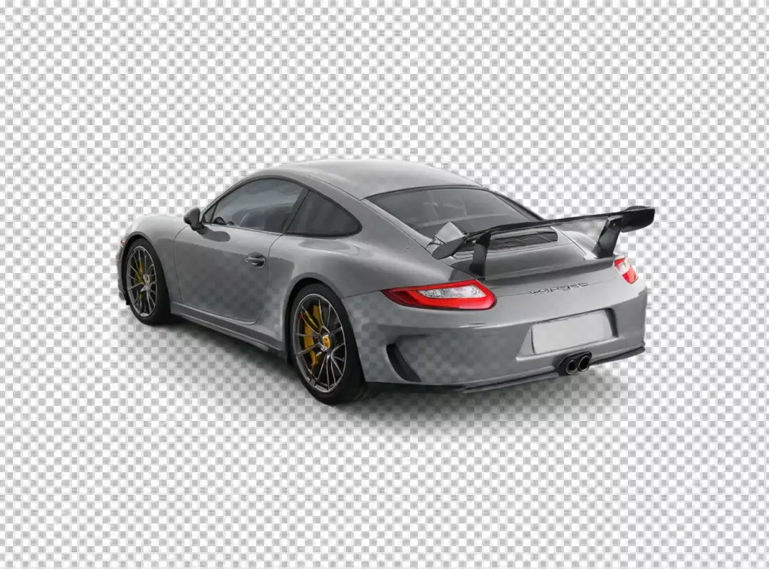 Sleek Grey Porsche 911 GT3 Sports Car Rear View Dynamic Design Performance Vehicle