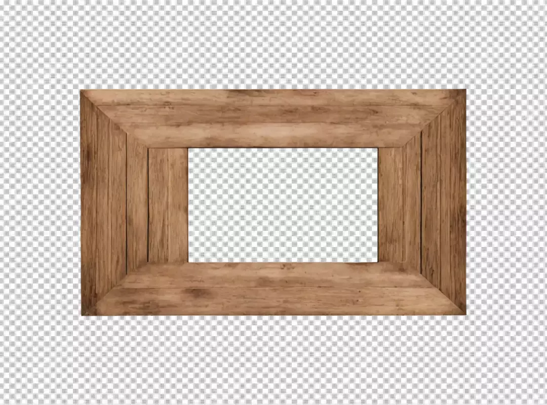 Classic Rectangular Timber Frame with Distressed Finish for Custom Design