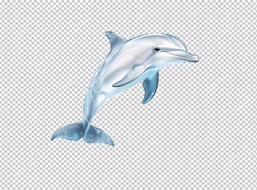 Dynamic Water Dolphin PNG Cutout for Creative Designs
