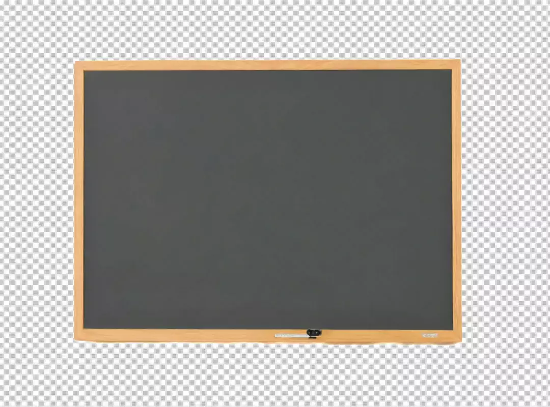 Clean Empty Gray Board with Natural Wooden Frame Ready for Your Content Presentation