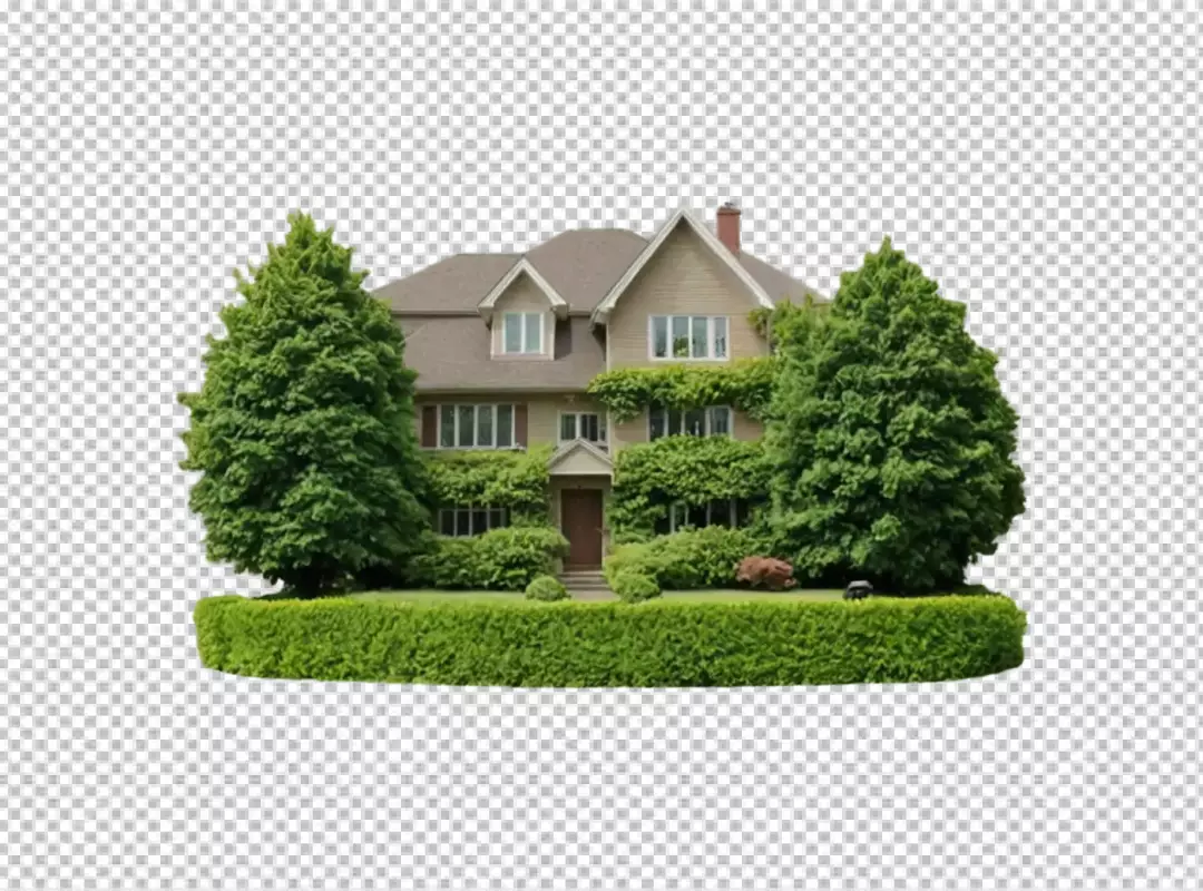 Stately Suburban Residence with Manicured Garden and Traditional Architecture