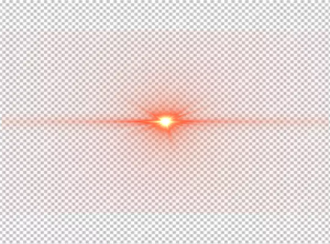 Vibrant Red Orange Lens Flare Light Effect with Radiant Rays