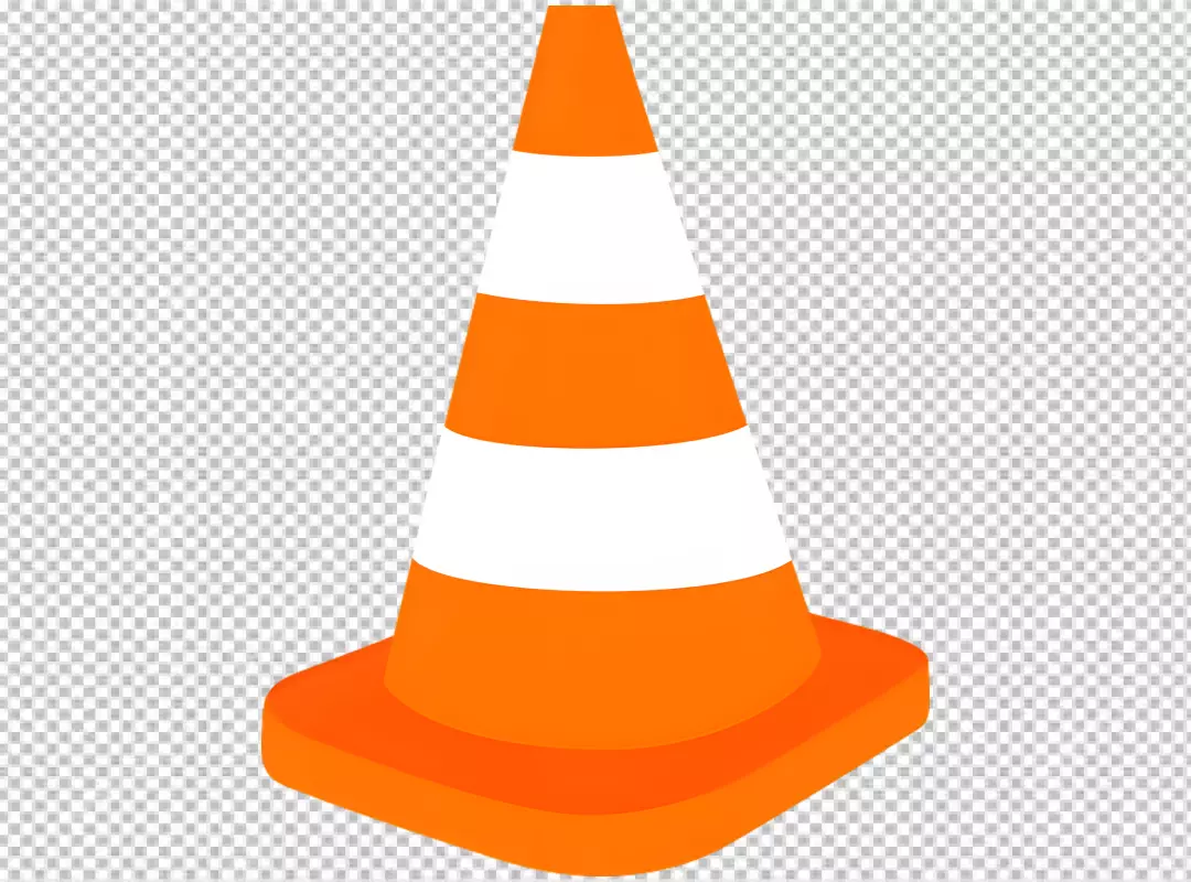 Free Premium PNG Traffic cone on the sidewalk transparent background