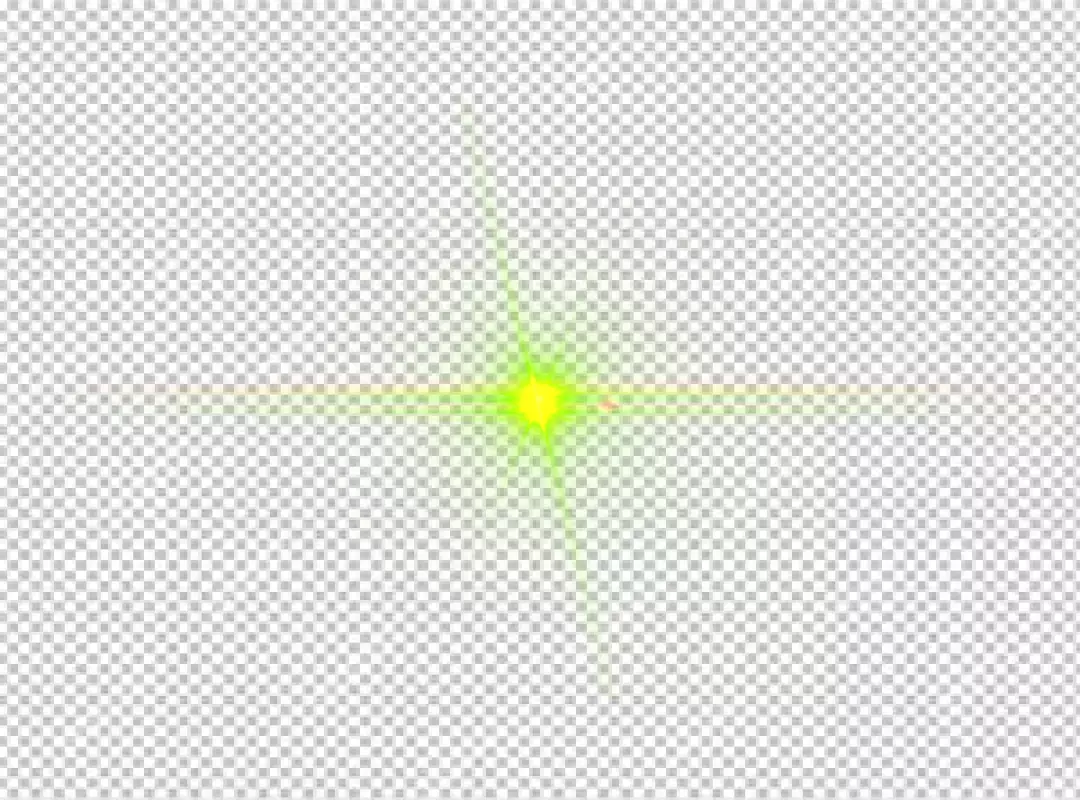Bright Green Yellow Light Flare Overlay Effect on White Background