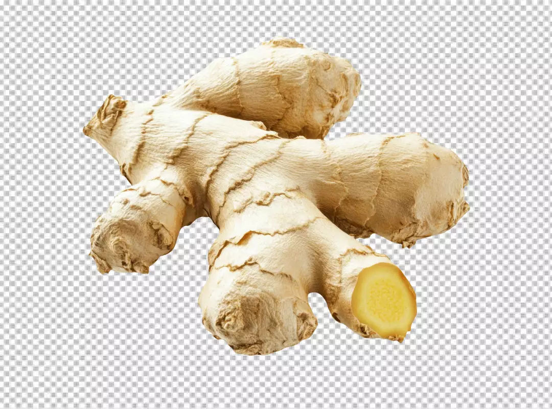 Fresh Sliced Ginger Root for Healthy Cooking and Flavorful Recipes PNG Cutout