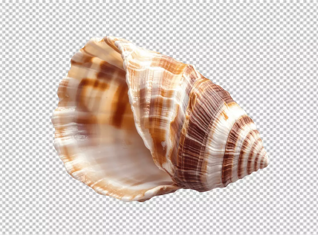 Beautiful Spiral Seashell PNG Cutout for Ocean and Marine Designs