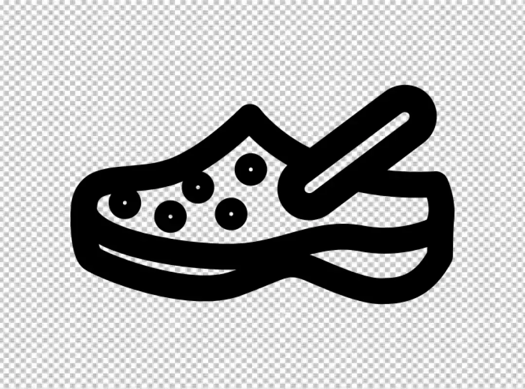 Comfortable Casual Slip On Shoe Icon Black Outline Design