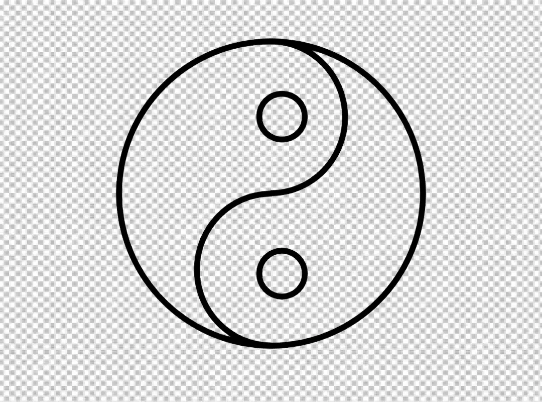 Free Premium PNG Minimalist Yin Yang Balance Symbol