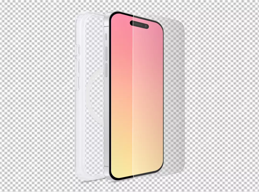 Modern iPhone 15 Pro Max with Clear Protective Case and Screen Protector
