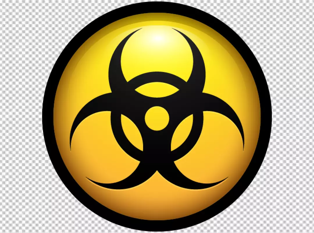 Free Premium PNG Biohazard Symbol Warning Icon Yellow and Black