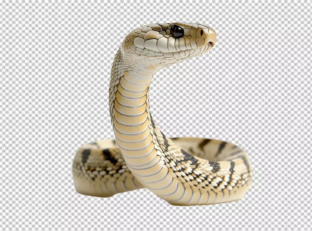 Dangerous Cobra Snake Rearing with Elegant Scales for Wildlife Concepts