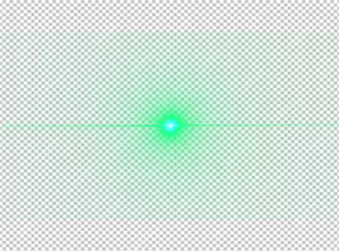 Vibrant green light rays emanating from a brilliant central point abstract effect