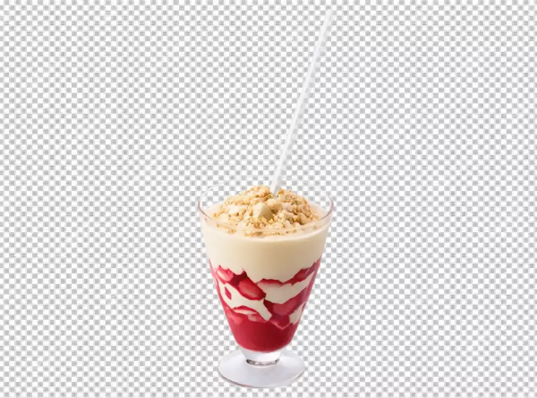 Delicious Strawberry Crumble Parfait with Creamy Layers and Crushed Topping