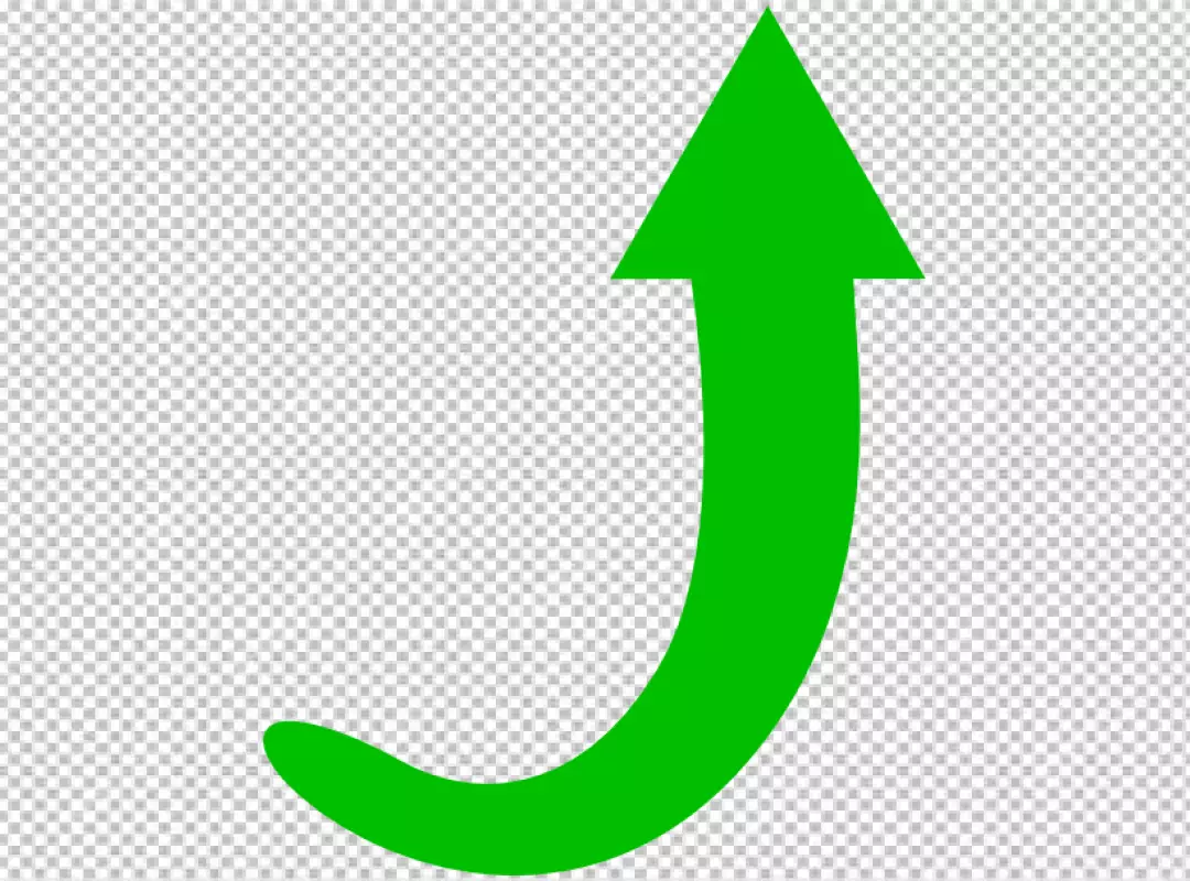 Free Premium PNG Green Upward Arrow on Black Background