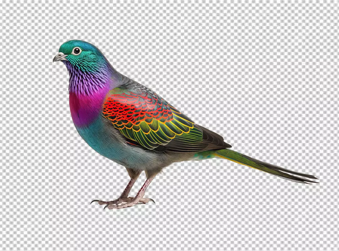 Colorful Bird Transparent PNG for Digital Design Projects