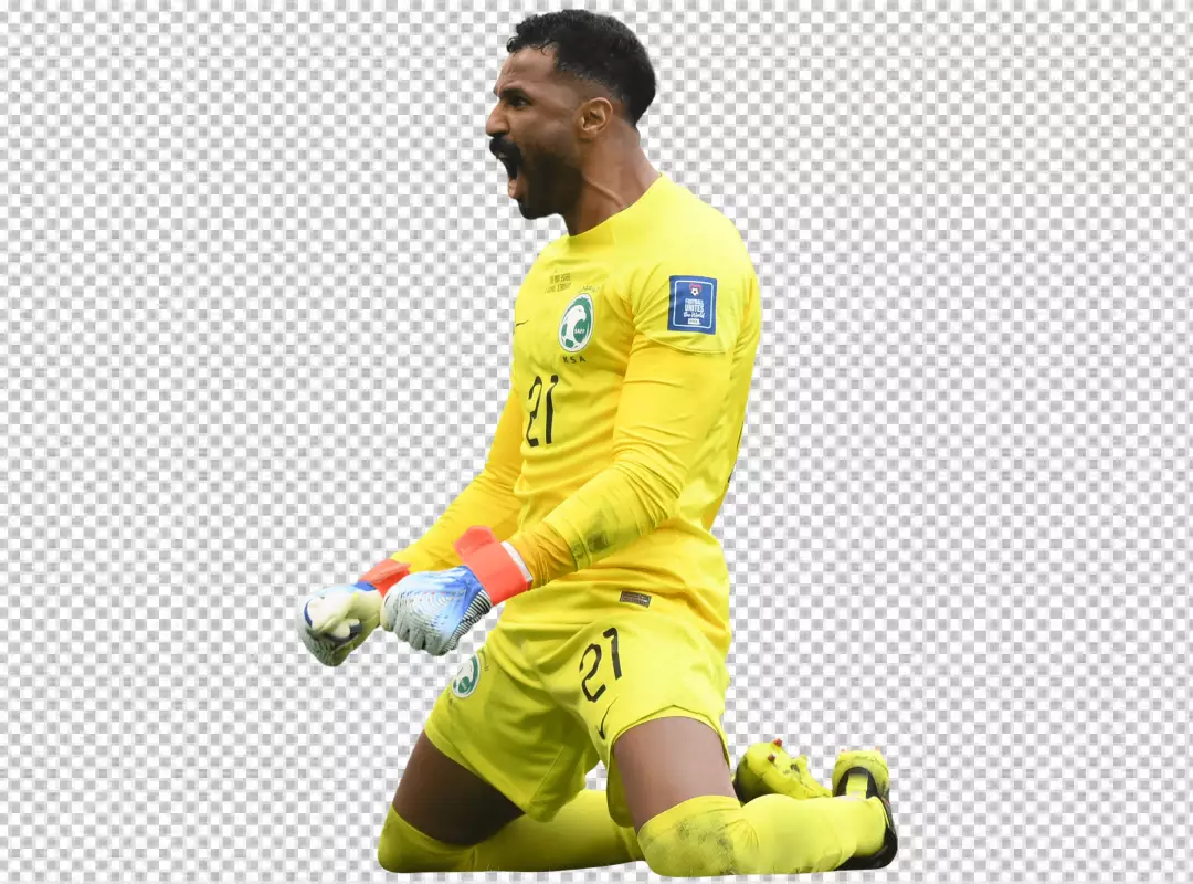 Excited Soccer Goalkeeper Celebrates Victory on Field After Making Incredible Save