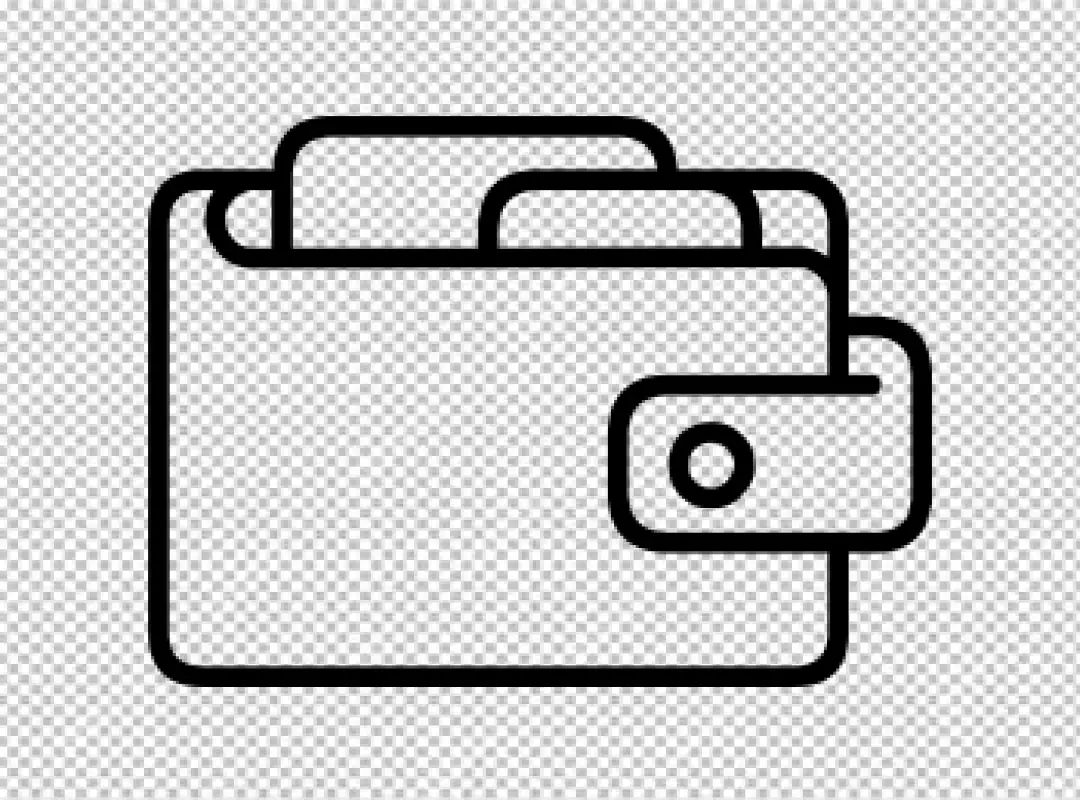 Simple Outline Wallet Icon for Finance and Shopping Themes