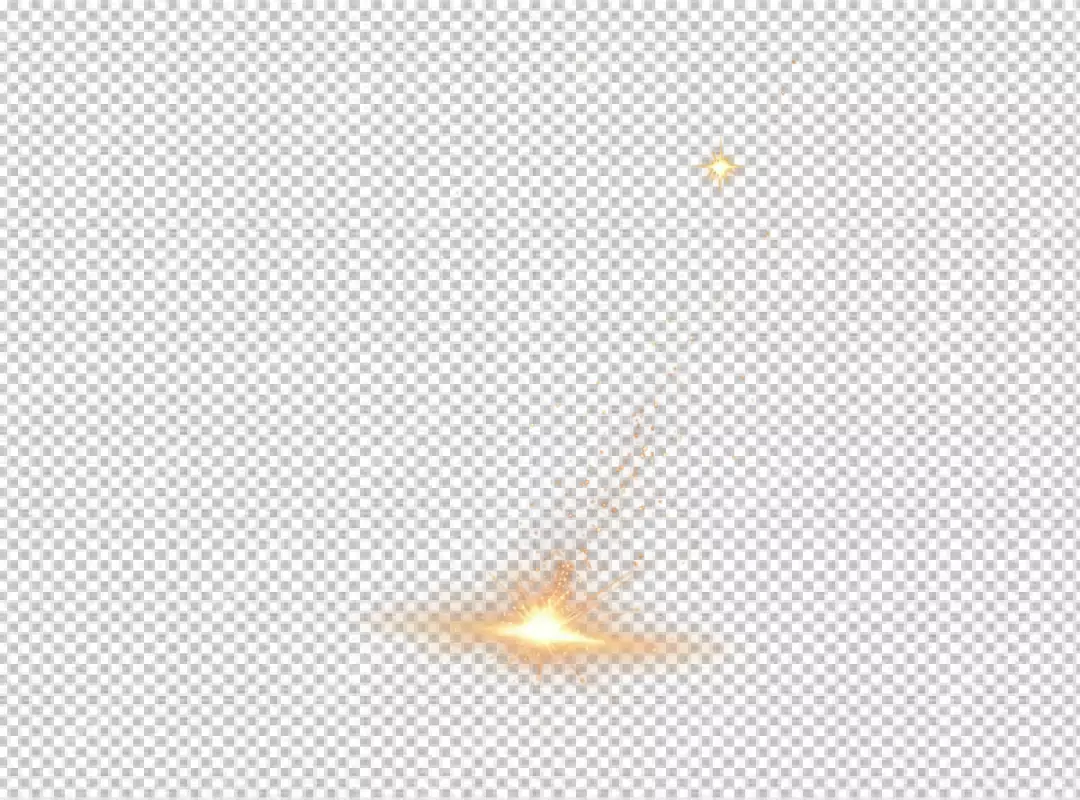 Golden Sparkle Bursting Light with Scattering Glitter Particles and Distant Star Effect