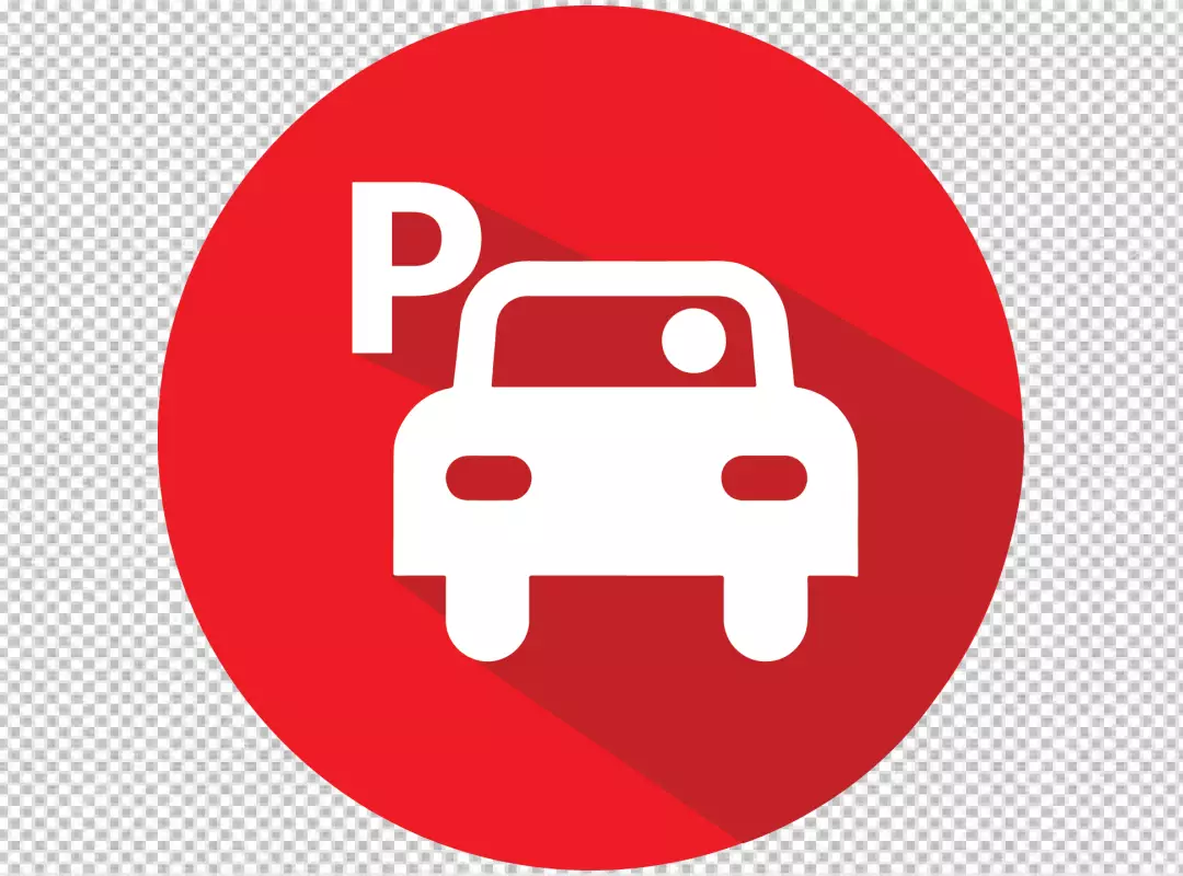 Free Premium PNG Parking Sign Icon with Car and Letter P on Red Circle