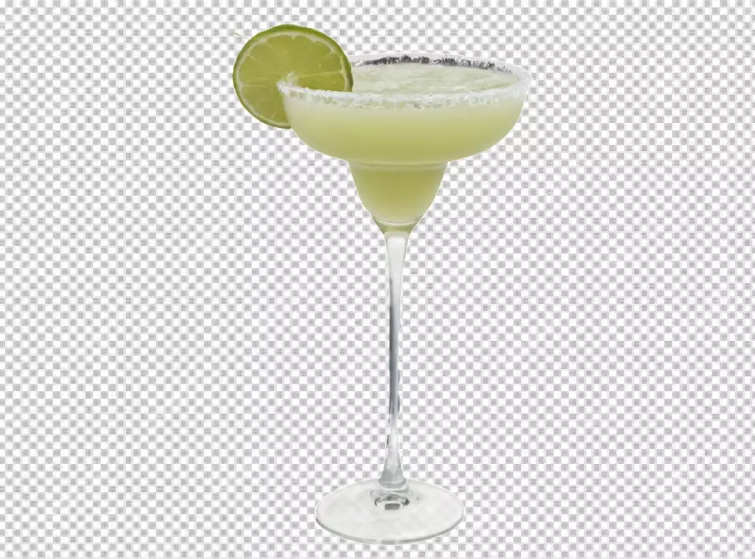 Refreshing Lime Margarita Cocktail with Salty Rim and Zesty Citrus Slice