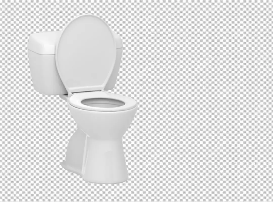Clean White Ceramic Toilet with Open Lid and Seat for Modern Bathroom Design