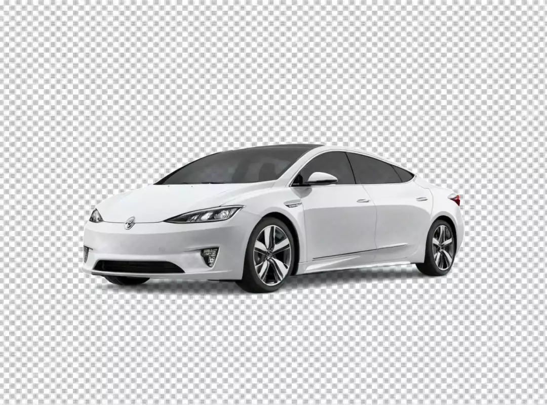 Elegant White Electric Sedan: Sustainable Modern Luxury Automotive Design