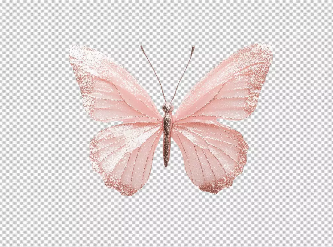 Sparkling Pink Glitter Butterfly Digital Art for Elegant Designs
