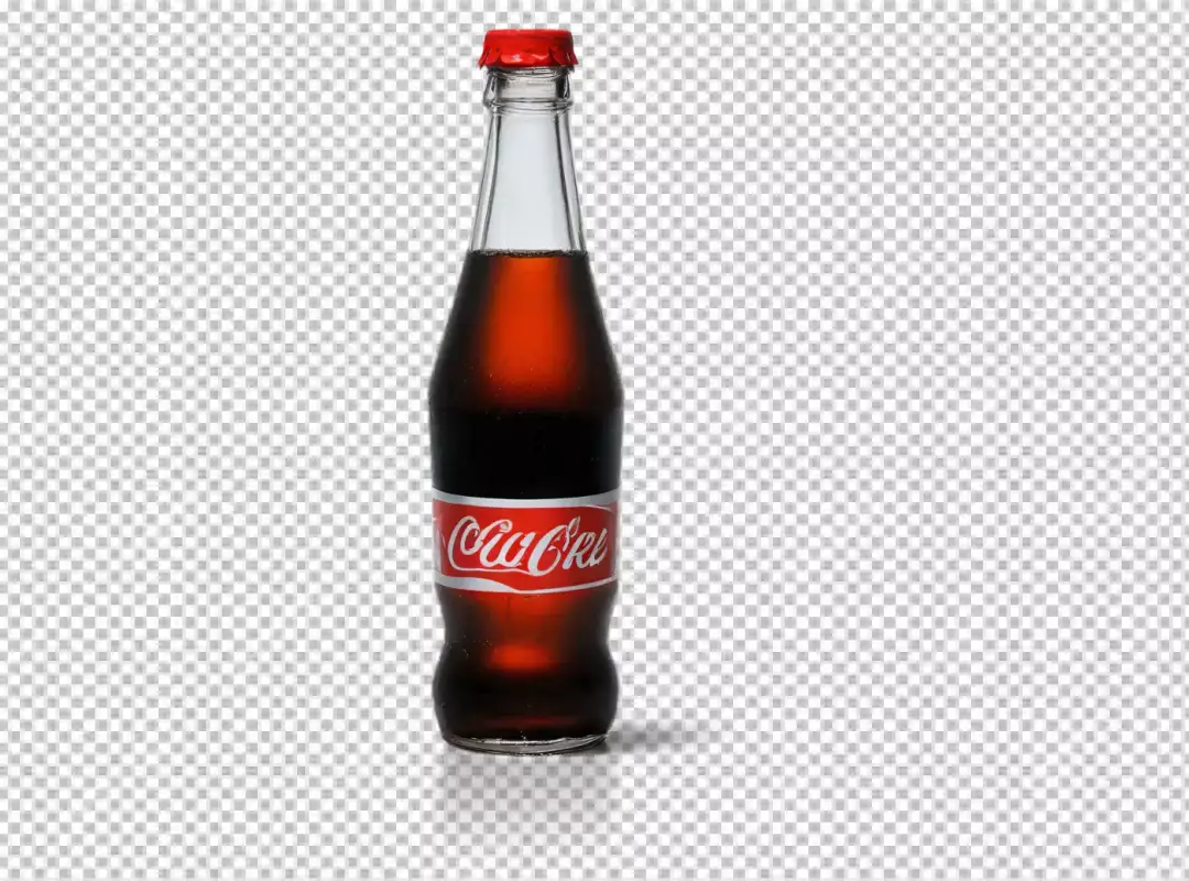 Classic Chilled Coca Cola Bottle with Condensation Captures Refreshment
