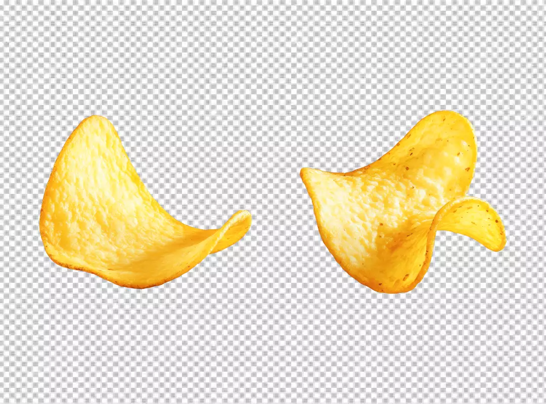 Crispy Golden Potato Chips Delicious Salty Snack Food PNG Cutout